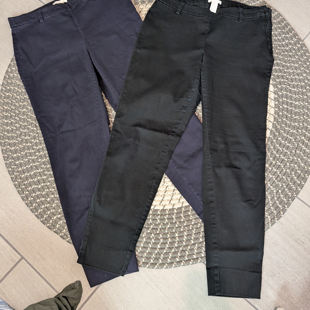 Black and Navy Pants Set